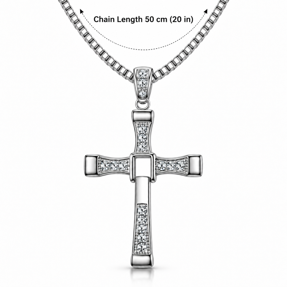 Fidelink cross necklace with a 50 cm (20 in) chain
